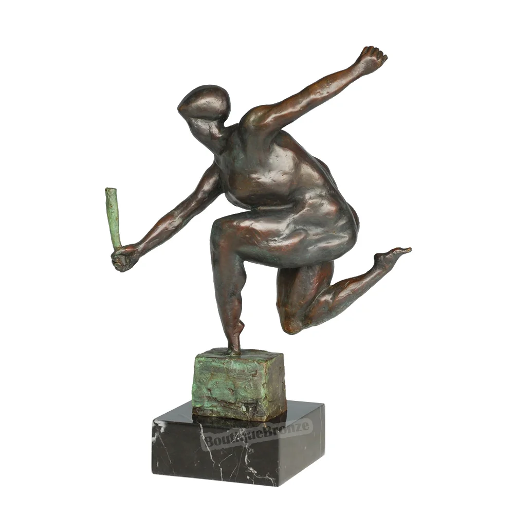 Abstract Bronze Sculpture Relay Race Man Statue Figurine Marble Base Home Decor Sport Art Classy Gifts
Abstract Bronze Sculpture Relay Race Man Statue Figurine Marble Base Home Decor Sport Art Classy Gifts