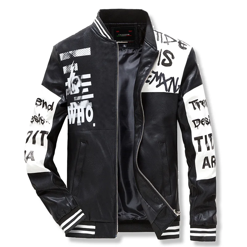 2021 New Fashion Trend Monogram Printing Leather Jacket Slim Casual Hip-hop Mens Leather Jacket
2021 New Fashion Trend Monogram Printing Leather Jacket Slim Casual Hip-hop Mens Leather Jacket