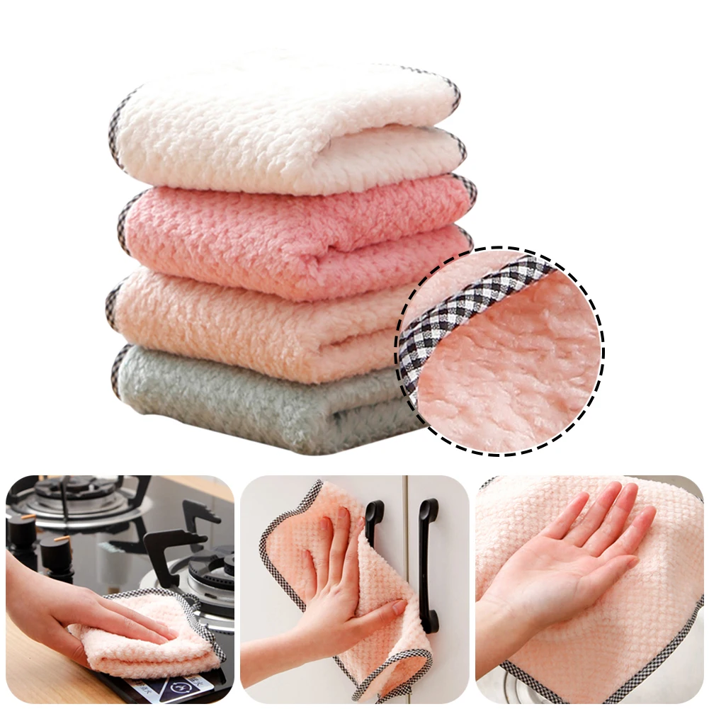 Kitchen Dish Clothes Microfiber Soft Super Absorbent Dish Rag Remove Oil Cleaning Towel for Kitchen Cleaning Accessories 5PCS
Kitchen Dish Clothes Microfiber Soft Super Absorbent Dish Rag Remove Oil Cleaning Towel for Kitchen Cleaning Accessories 5PCS