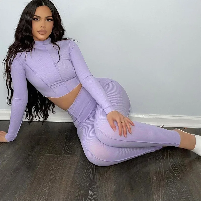 hirigin Spring Fall 2 Pieces Set Women Suits 2021 Turtleneck Long Sleeve Striped T-shirts Crop Tops High Waist Pants Leggings
hirigin Spring Fall 2 Pieces Set Women Suits 2021 Turtleneck Long Sleeve Striped T-shirts Crop Tops High Waist Pants Leggings