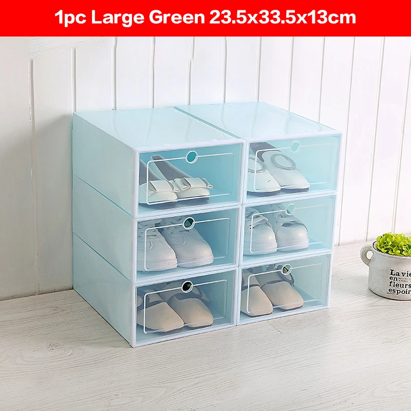 4pcs Thicken Transparent Shoes Box Drawer Case Plastic Shoe Organizer Box Shoebox storage Clamshell Superimposed Combination
4pcs Thicken Transparent Shoes Box Drawer Case Plastic Shoe Organizer Box Shoebox storage Clamshell Superimposed Combination