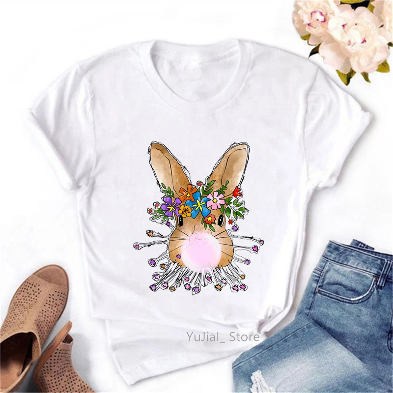 Kawaii Bunny Blowing Bubbles Tshirt Women Funny T Shirt Femme Flowers Summer Fashion Tops Female T-Shirt Harajuku Shirt
Kawaii Bunny Blowing Bubbles Tshirt Women Funny T Shirt Femme Flowers Summer Fashion Tops Female T-Shirt Harajuku Shirt