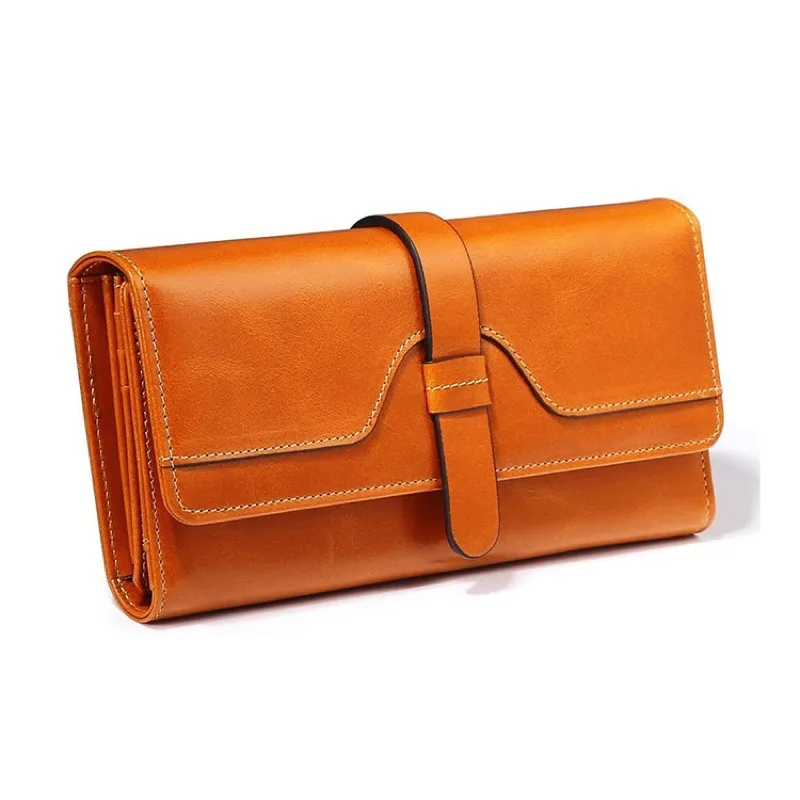 Women Genuine Leather Long Large Capacity Three-fold Wallet 2021 Anti-theft Brush Buckle Zipper Top Layer Leather Coin Purse
Women Genuine Leather Long Large Capacity Three-fold Wallet 2021 Anti-theft Brush Buckle Zipper Top Layer Leather Coin Purse