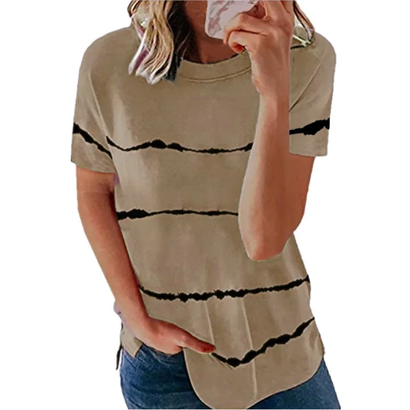 Summer Striped Short Sleeve O Neck T Shirt Women Casual Loose Tee Tops Female Plus Size Ladies Streetwear Tshirt Ropa Mujer
Summer Striped Short Sleeve O Neck T Shirt Women Casual Loose Tee Tops Female Plus Size Ladies Streetwear Tshirt Ropa Mujer