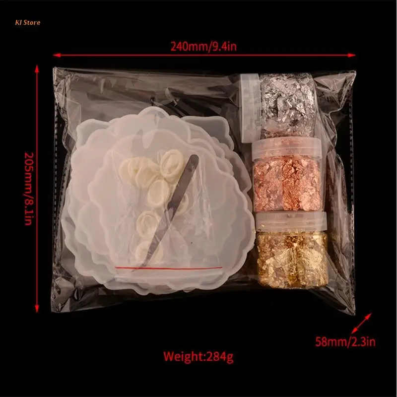 J78F Silicone Resin Coaster Mold for Making Resin Casting Coasters Faux Agate Slices
J78F Silicone Resin Coaster Mold for Making Resin Casting Coasters Faux Agate Slices