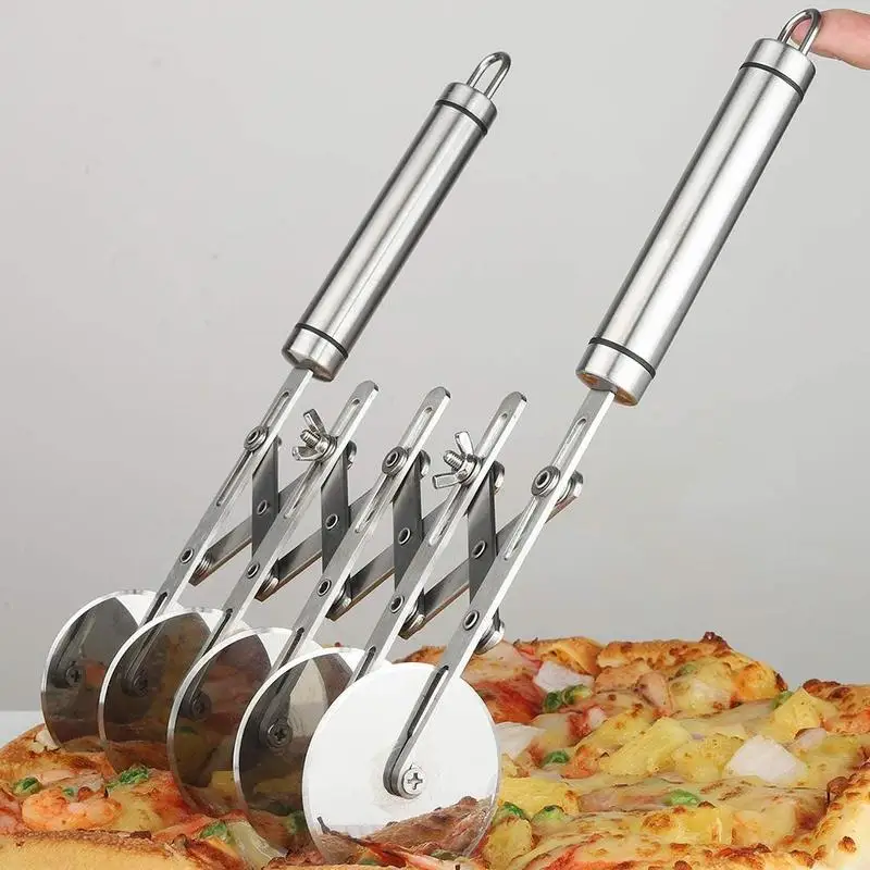 Multi Round Dough Cutter Roller Wheel,multiple Pasta Wheel Cutter Tools Steel,adjustable Pizza Knife Slicer Divider
Multi Round Dough Cutter Roller Wheel,multiple Pasta Wheel Cutter Tools Steel,adjustable Pizza Knife Slicer Divider