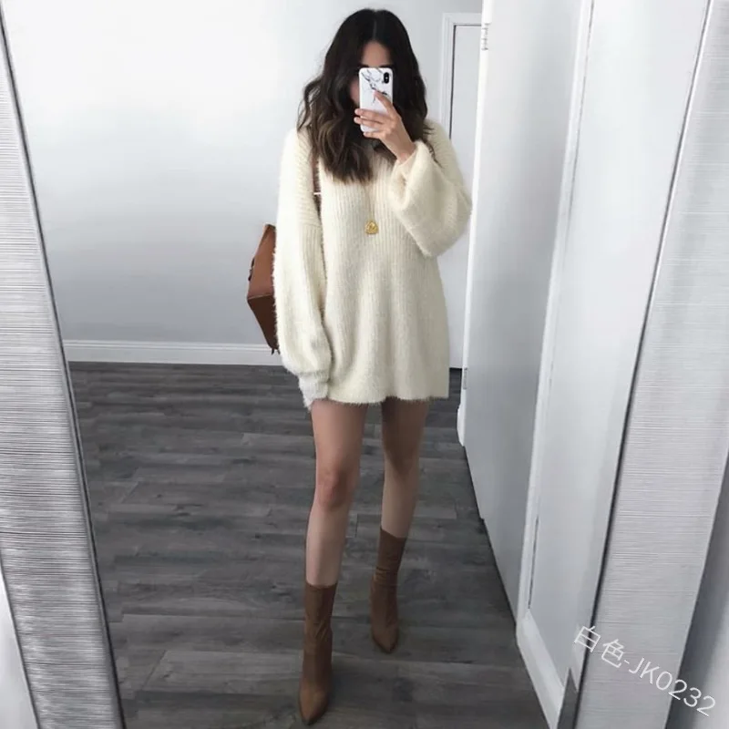 WEPBEL Women Long Sweater Sweater Solid Color Loose Casual Women's Round Neck Long Sleeve Large Size Pullover
WEPBEL Women Long Sweater Sweater Solid Color Loose Casual Women's Round Neck Long Sleeve Large Size Pullover