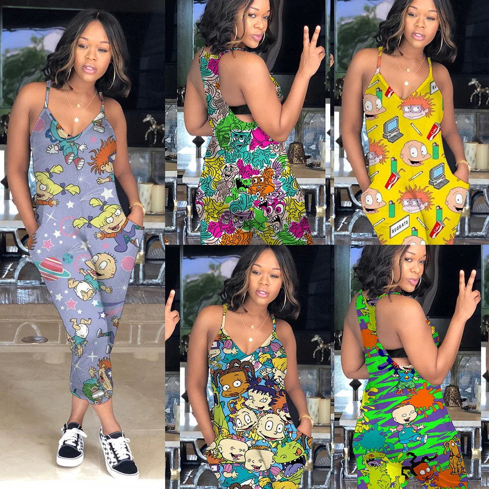 Women's Summer Fashion Casual Sleeveless Printed Calf-length Loose Jumpsuit
Women's Summer Fashion Casual Sleeveless Printed Calf-length Loose Jumpsuit