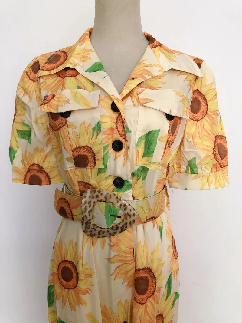 CHICLADY summer new high waist slimming belt jumpsuit female 2021 long pants overalls for women sunflower printed pocket suits
CHICLADY summer new high waist slimming belt jumpsuit female 2021 long pants overalls for women sunflower printed pocket suits