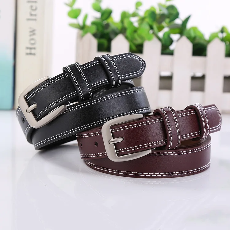 Double-line women's belt pu leather 5-color wild simple style casual square pin buckle pants belt
Double-line women's belt pu leather 5-color wild simple style casual square pin buckle pants belt