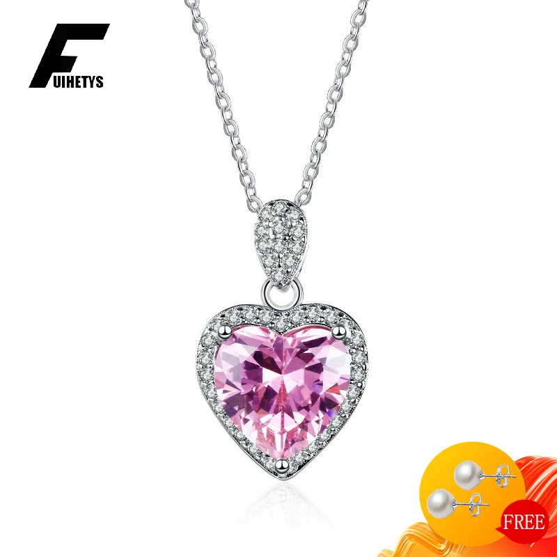 FUIHETYS New Necklace 925 Silver Jewelry with Zircon Gemstone Heart Shape Pendant for Women Wedding Party Promise Bridal Gift
FUIHETYS New Necklace 925 Silver Jewelry with Zircon Gemstone Heart Shape Pendant for Women Wedding Party Promise Bridal Gift