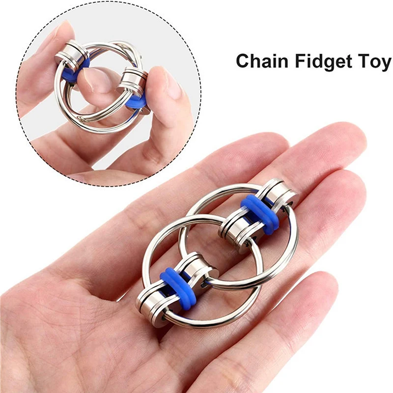 

Key Ring Hand Spinner EDC Fidget Flippy Chain Fidget Toy For Autism Spinner Reduce Stress ADHD