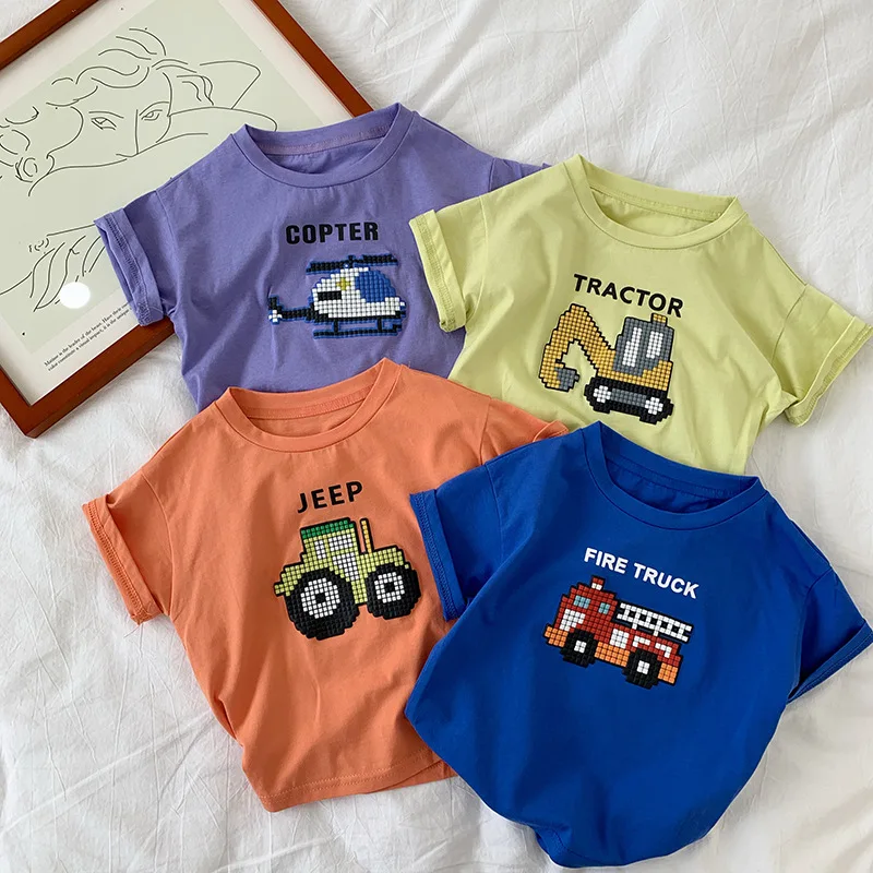 Boys' Short Sleeve T-shirt Children's New Summer 2021 Baby Round Collar Cartoon Leisure Top
Boys' Short Sleeve T-shirt Children's New Summer 2021 Baby Round Collar Cartoon Leisure Top
