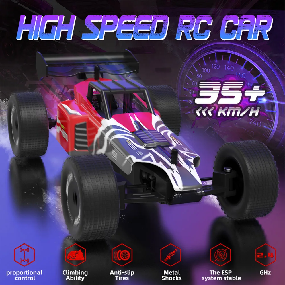 2.4Ghz Remote Control Racing Car High Speed Racing Car 1:24 RC Car with LED 4K Camera Toy Gift for Children
2.4Ghz Remote Control Racing Car High Speed Racing Car 1:24 RC Car with LED 4K Camera Toy Gift for Children