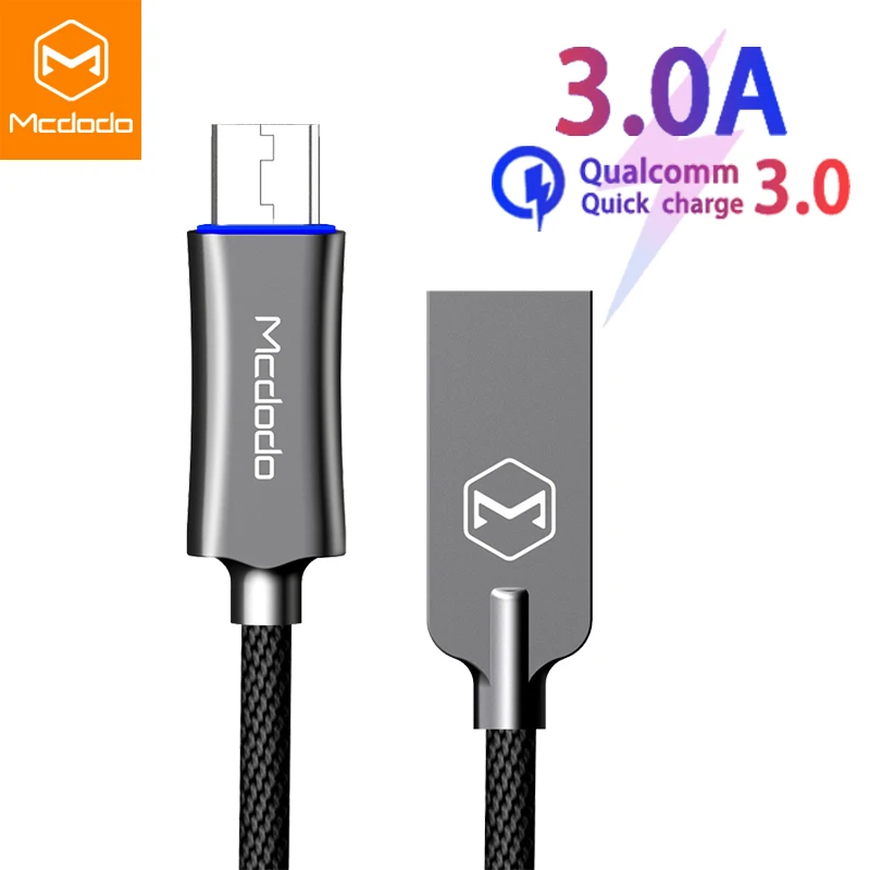 Mcdodo Micro USB кабель 3A Быстрая зарядка для передачи данных QC3.0 samsung S7 Xiaomi LG Android телефон