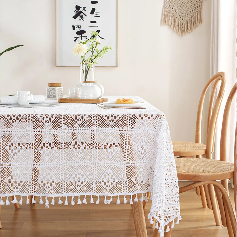 Hollow White Tablecloth Crochet Cotton Coffee Table for Living Room Rectangle Fabric Party Tabl Cover Mat Home Decorative
Hollow White Tablecloth Crochet Cotton Coffee Table for Living Room Rectangle Fabric Party Tabl Cover Mat Home Decorative