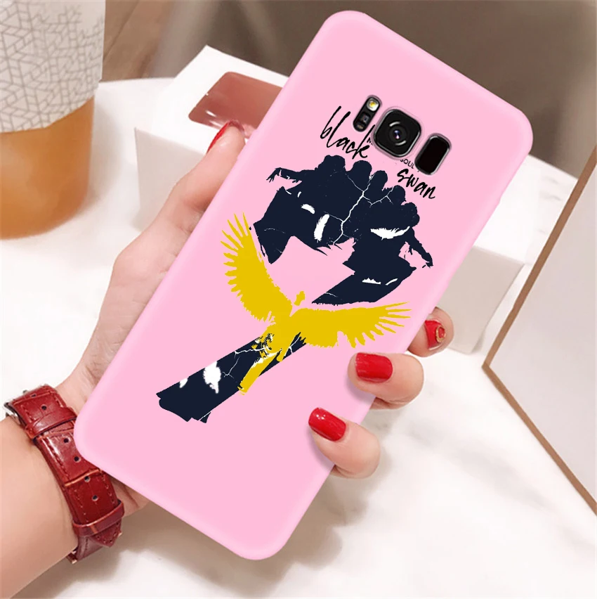 Чехол-накладка для Samsung Galaxy s20 Ultra s9 s10 A50 A10 A20 A30 A70 A60 A51 A71 с изображением черного