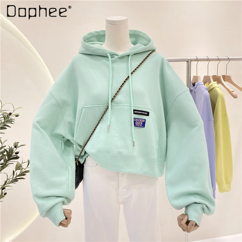 Spring 2021 New Versatile Solid Color Loose Short Long Sleeve Hooded Women's Casual Jacket Anime Hoodie Sweatshirt
Spring 2021 New Versatile Solid Color Loose Short Long Sleeve Hooded Women's Casual Jacket Anime Hoodie Sweatshirt