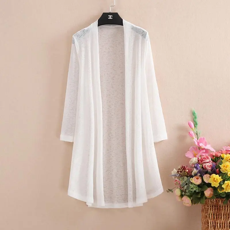 Korean Feamle Medium Long Shawl Coat Fashion Lace Patchwork Hollow Chiffon Thin Open Stitch Summer Jacket Over Size
Korean Feamle Medium Long Shawl Coat Fashion Lace Patchwork Hollow Chiffon Thin Open Stitch Summer Jacket Over Size