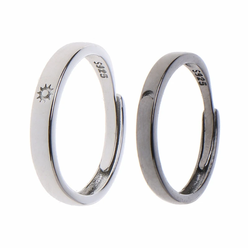 2 Pcs Sun Moon Matching Couple Friendship Lover Open Adjustable Rings Set Minimalist Engagement Wedding Rings Lovers Kit
2 Pcs Sun Moon Matching Couple Friendship Lover Open Adjustable Rings Set Minimalist Engagement Wedding Rings Lovers Kit