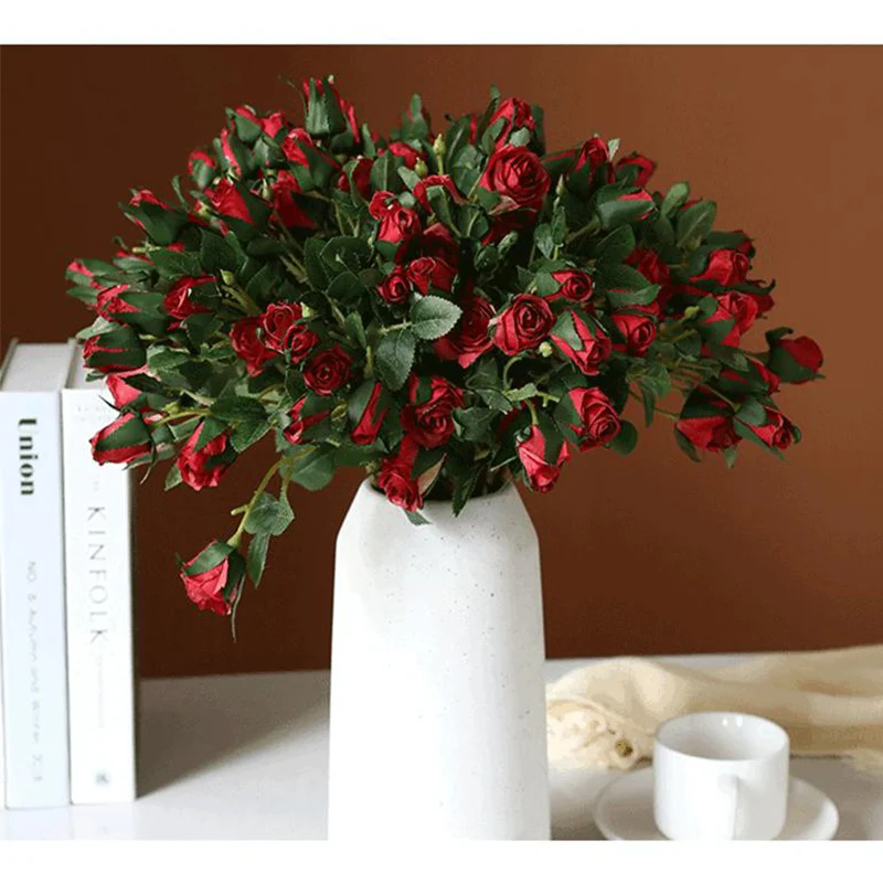1 Bouquet Artificial Rose 7 Head Silk Flower Wedding Home Decoration Shots Props Fake Plant Table Ornaments Bride Holding Flower
1 Bouquet Artificial Rose 7 Head Silk Flower Wedding Home Decoration Shots Props Fake Plant Table Ornaments Bride Holding Flower