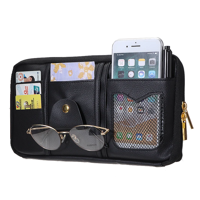 1pc Black PU Leather Car Sun Visor Organizer Pouch Bag Multi Pocket Card Storage Sunglasses Wire Card Pen Holder Parts
1pc Black PU Leather Car Sun Visor Organizer Pouch Bag Multi Pocket Card Storage Sunglasses Wire Card Pen Holder Parts