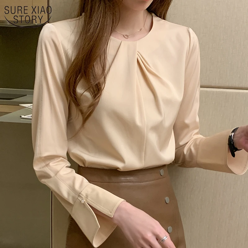 2021 Autumn New Long Sleeve Lady's Shirt O-Neck Elegant Solid Chiffon Blouse Women Loose Slim Top Female Blusas Mujer 11253
2021 Autumn New Long Sleeve Lady's Shirt O-Neck Elegant Solid Chiffon Blouse Women Loose Slim Top Female Blusas Mujer 11253