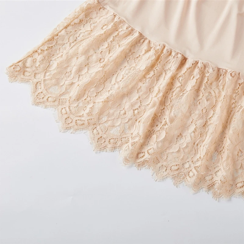 Fashion Women Solid Color Elastic Waist Layered Tiered Sheer Lace Trim Extender A-Line Half Slip Mini Skirt Clothes
Fashion Women Solid Color Elastic Waist Layered Tiered Sheer Lace Trim Extender A-Line Half Slip Mini Skirt Clothes