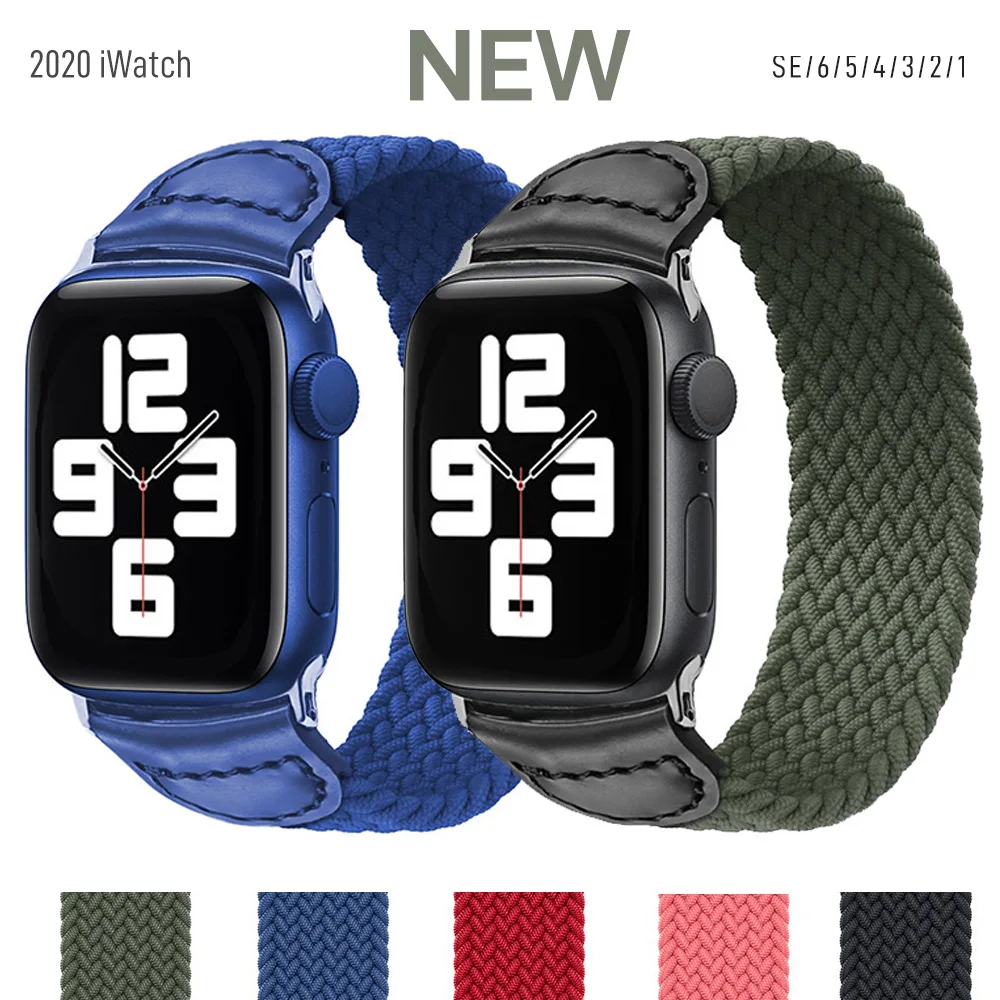 2021 Braided Solo Loop Nylon fabric Strap For Apple Watch band 44mm 40mm 38mm 42mm Elastic Bracelet for iWatch Series 6 SE 5 4 3
2021 Braided Solo Loop Nylon fabric Strap For Apple Watch band 44mm 40mm 38mm 42mm Elastic Bracelet for iWatch Series 6 SE 5 4 3