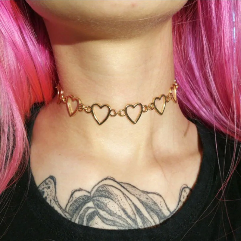 Adjustable Punk Heart Chains Choker Necklace For Women Girls Boho Love Link Chain Statement Necklace Fashion Jewelry For Ladies
Adjustable Punk Heart Chains Choker Necklace For Women Girls Boho Love Link Chain Statement Necklace Fashion Jewelry For Ladies