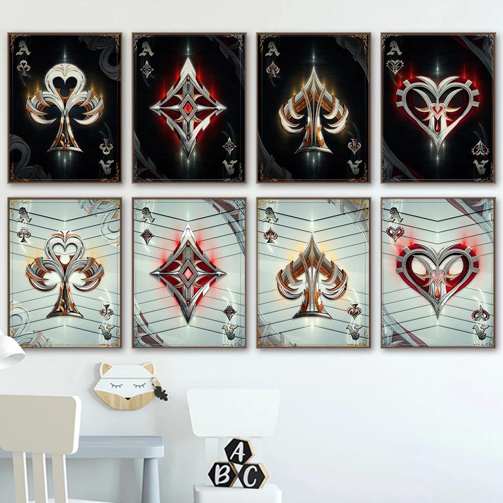 Black and White Art Poker Canvas Painting Spades Heart Love Card Posters and Prints Wall Art Pictures for Living Room Decoration
Black and White Art Poker Canvas Painting Spades Heart Love Card Posters and Prints Wall Art Pictures for Living Room Decoration