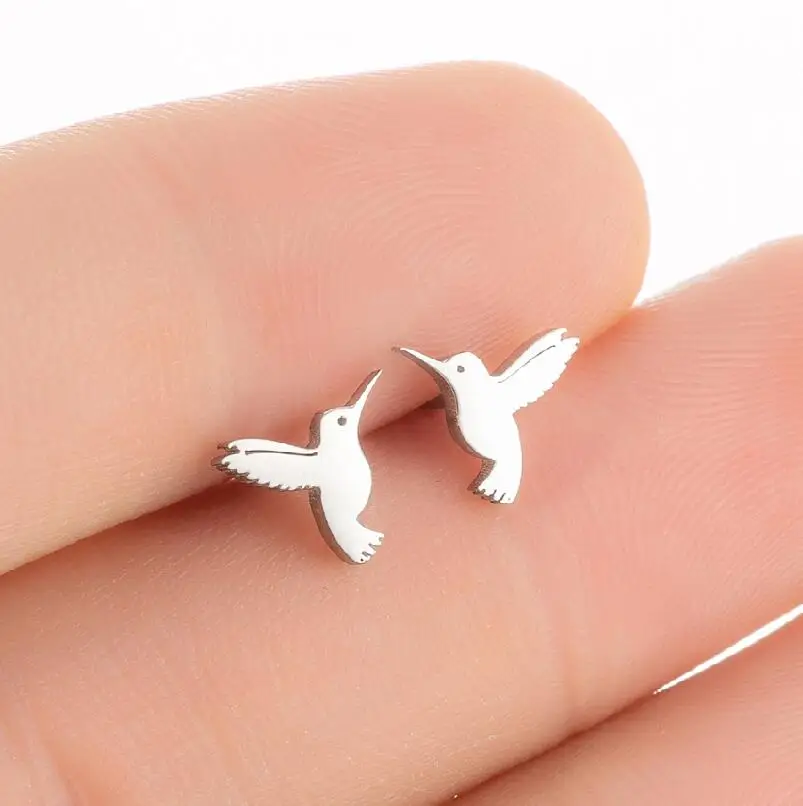 Stainless Steel Hummingbird Earrings For Women Girl Mini Bird Animal Pendientes Tiny Ear Stud Accessory Orecchini Aros Wholesale
Stainless Steel Hummingbird Earrings For Women Girl Mini Bird Animal Pendientes Tiny Ear Stud Accessory Orecchini Aros Wholesale