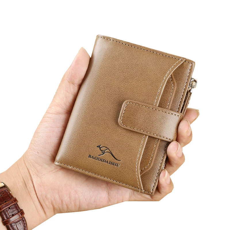 Men's Leather Wallet RFID Blocking Anti Theft Short Vertical Zipper Coin Purse Male Card Holder Bag Wallet Man Fashion
Men's Leather Wallet RFID Blocking Anti Theft Short Vertical Zipper Coin Purse Male Card Holder Bag Wallet Man Fashion
