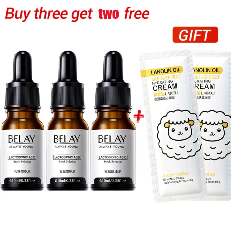 3pcs Lactobionic Acid Shrink Pores Facial Serum Anti-Oxidation Firming Anti Wrinkle Remove Fine Lines Whitening Pores Skin Care
3pcs Lactobionic Acid Shrink Pores Facial Serum Anti-Oxidation Firming Anti Wrinkle Remove Fine Lines Whitening Pores Skin Care