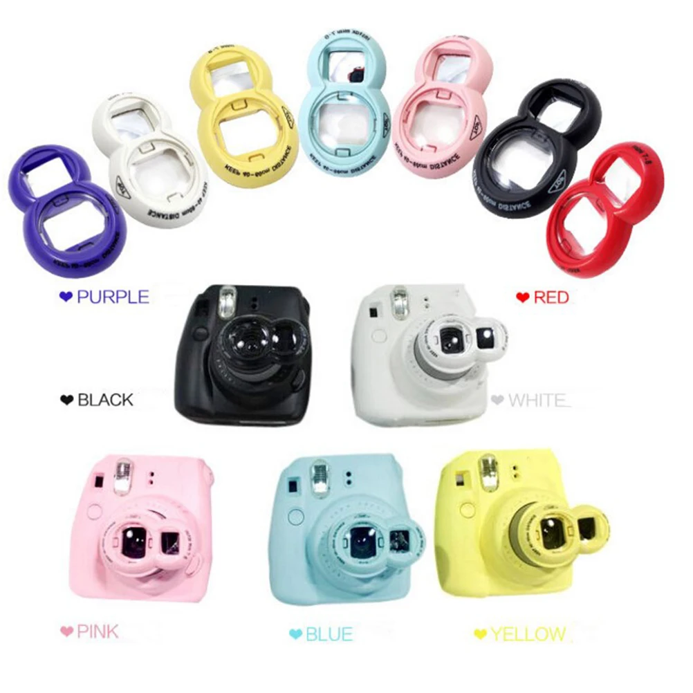 Close-up Lens With Selfie Mirror for Fujifilm Instax For FUJI Instant Camera Mini 8 9 7s Photo Camera 8 Colors
Close-up Lens With Selfie Mirror for Fujifilm Instax For FUJI Instant Camera Mini 8 9 7s Photo Camera 8 Colors