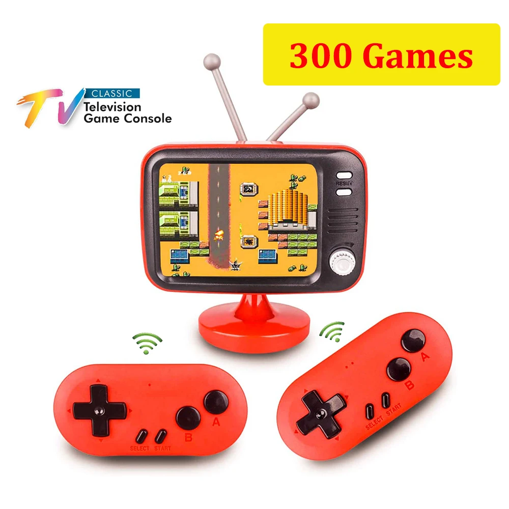 Retro Handheld Game Console Mini Game Player With 300 Classic Game Mini TV Style Game Machine With Wireless Controller
Retro Handheld Game Console Mini Game Player With 300 Classic Game Mini TV Style Game Machine With Wireless Controller