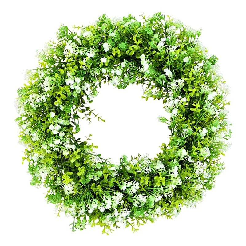 Artificial Baby's Breath Flower Wreath Welcome Front Door Wreath for Spring Summer Wall, Window, Backdrop Hanging Decor
Artificial Baby's Breath Flower Wreath Welcome Front Door Wreath for Spring Summer Wall, Window, Backdrop Hanging Decor
