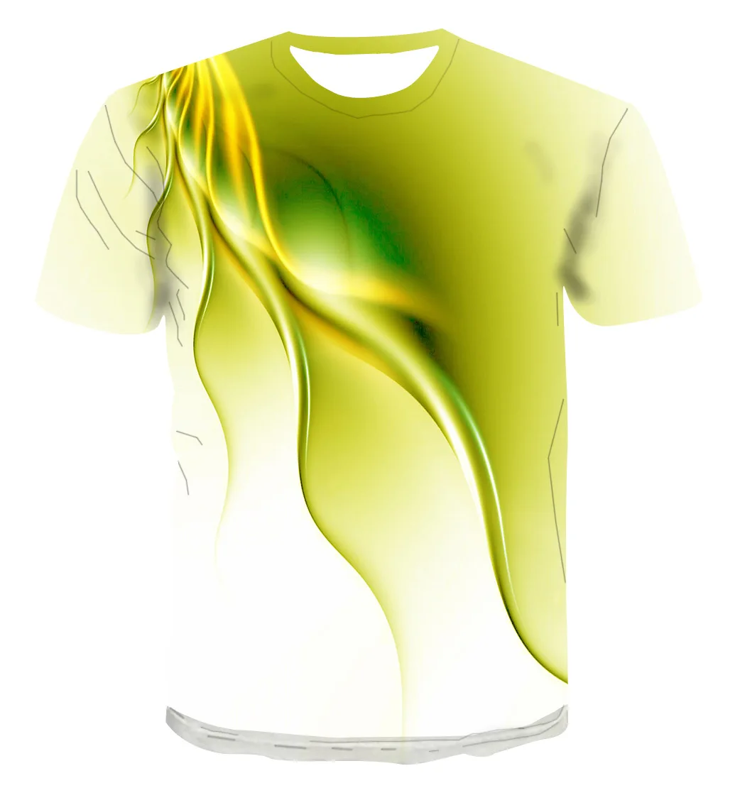 2021 summer new geometry color line men's loose T-shirt digital printing 3D crew neck short sleeve
2021 summer new geometry color line men's loose T-shirt digital printing 3D crew neck short sleeve
