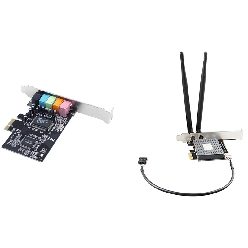 PCI-E 5,1 звуковая карта с 6 портами CMI8738, кинотеатр и мини PCIE, настольный Wi-Fi адаптер PCI-E X1, Wi-Fi сетевой адаптер
PCI-E 5,1 звуковая карта с 6 портами CMI8738, кинотеатр и мини PCIE, настольный Wi-Fi адаптер PCI-E X1, Wi-Fi сетевой адаптер