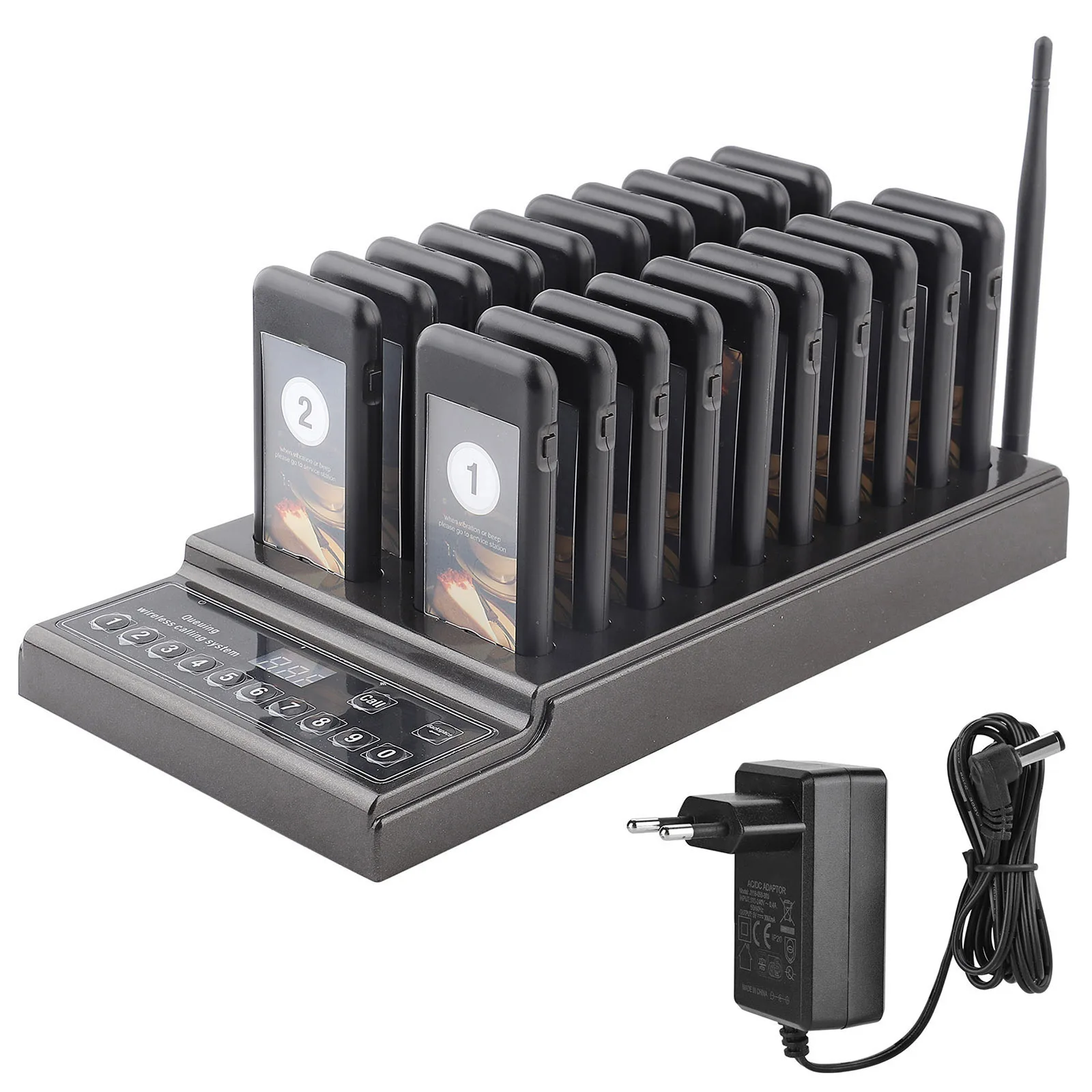 Restaurant Wireless Paging Queuing Charging Board Dinner Reminder Vibration Buzzer Pager System With 20 Pieces Of Pagers And A
Restaurant Wireless Paging Queuing Charging Board Dinner Reminder Vibration Buzzer Pager System With 20 Pieces Of Pagers And A