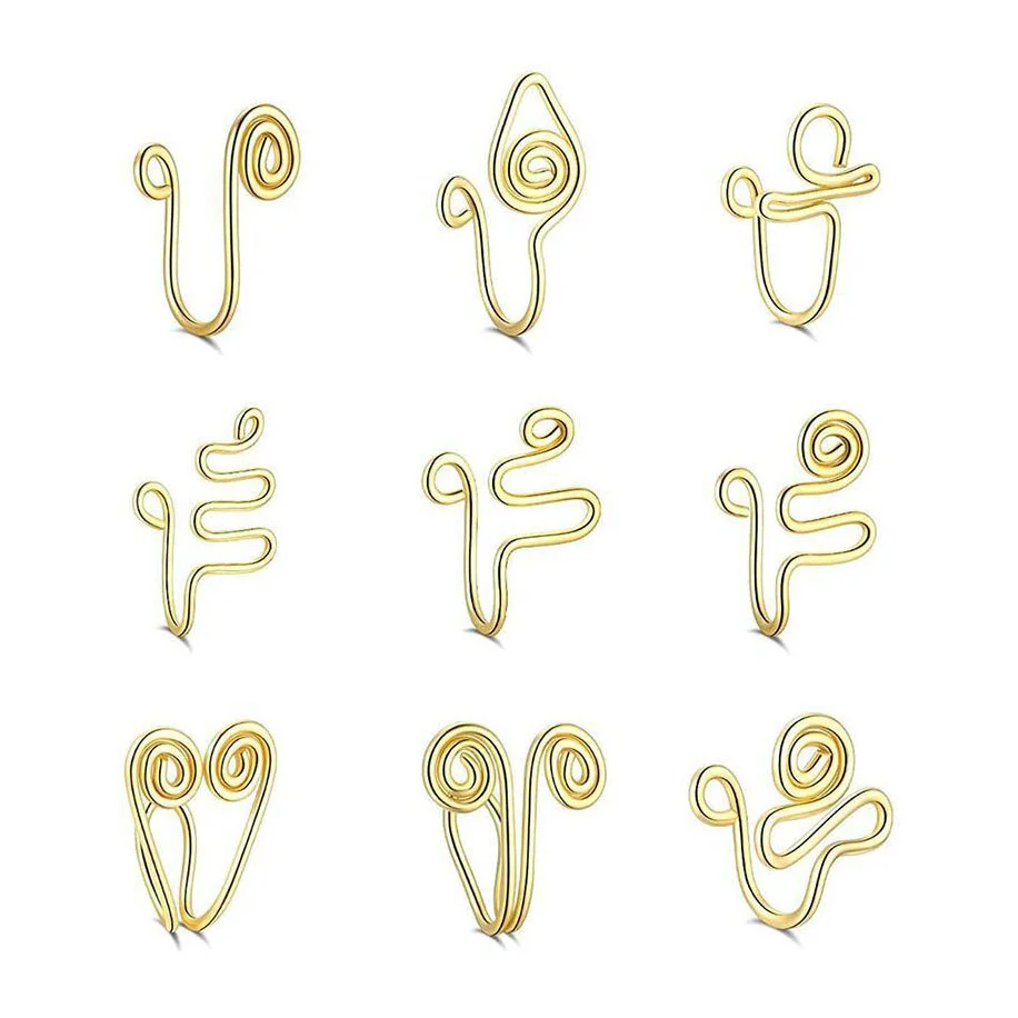 Stainless steel false nose ring Vacuum plating piercing jewelry Non-porous piercing Titanium steel nose ring nose clip
Stainless steel false nose ring Vacuum plating piercing jewelry Non-porous piercing Titanium steel nose ring nose clip
