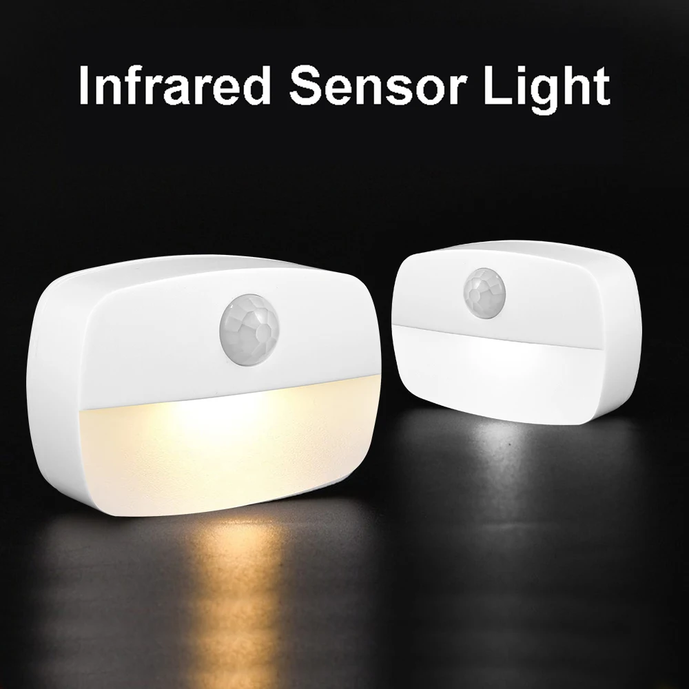 LED Motion Sensor Night Light Battery Powered Bedroom Wall Lamp Intelligent Body Light PIR Infrared Motion Sensor Cabinet Lamp
LED Motion Sensor Night Light Battery Powered Bedroom Wall Lamp Intelligent Body Light PIR Infrared Motion Sensor Cabinet Lamp
