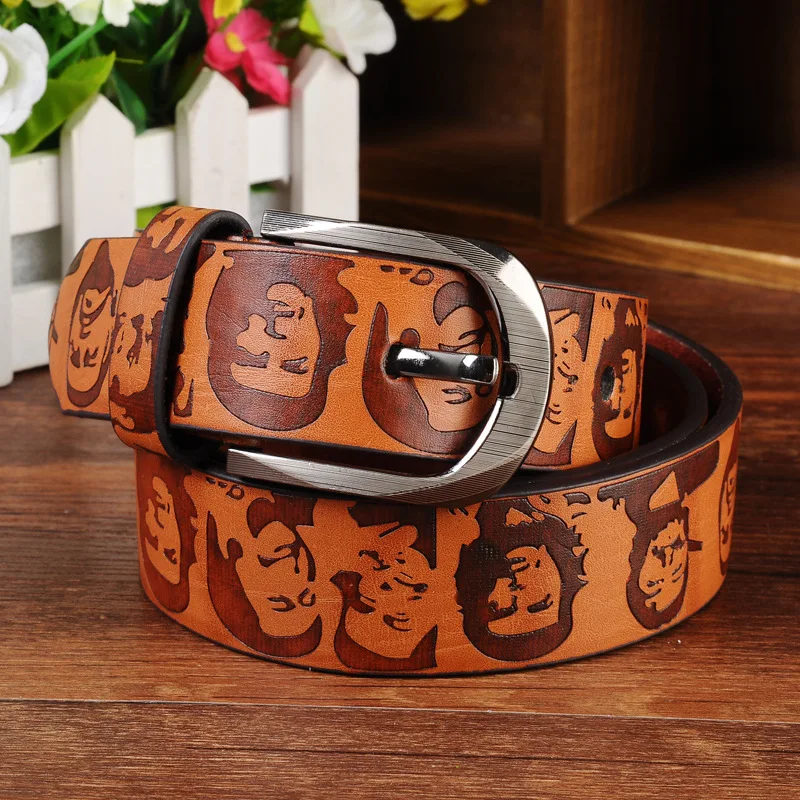 Men's Pin Buckle Rivet Stud Retro Belt Punk Style Jeans Waistband Causal Fashion Printed Person Avatar Belt
Men's Pin Buckle Rivet Stud Retro Belt Punk Style Jeans Waistband Causal Fashion Printed Person Avatar Belt
