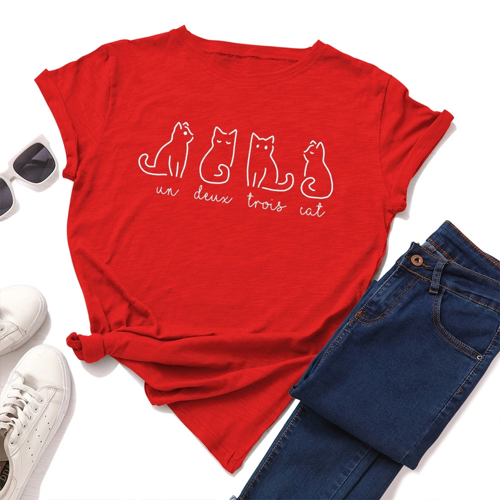 Cartoon Funny Cat Print T-shirt Women Basic Tee Shirt Short Sleeve Ladies Tops Harajuku Animal Graphic Tshirt TX5948
Cartoon Funny Cat Print T-shirt Women Basic Tee Shirt Short Sleeve Ladies Tops Harajuku Animal Graphic Tshirt TX5948