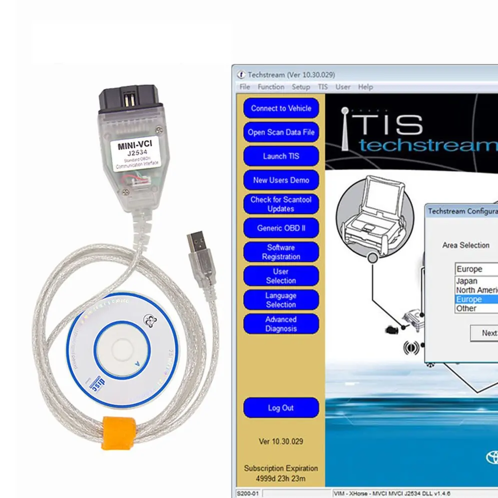 Высокопроизводительный VCI J2534 для Toyota TIS Techstream, кабель OBD2, дигустический кабель для Windows XP
Высокопроизводительный VCI J2534 для Toyota TIS Techstream, кабель OBD2, дигустический кабель для Windows XP