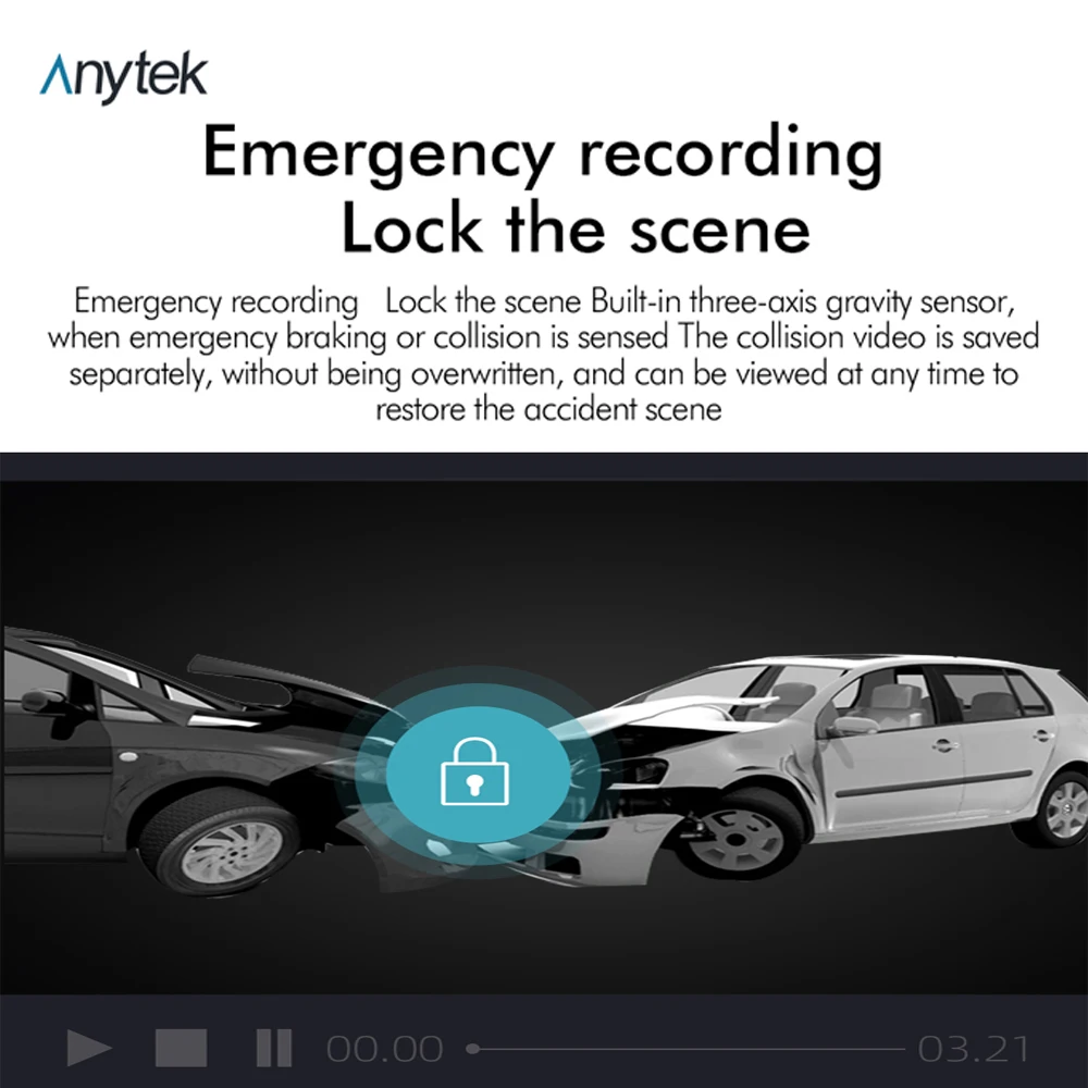 Anytek T99 Night Vision 30 FPS 1080P F2.0 Car Dash Cam 2.35'' IPS Display DVR G-sensor Dual Lens Rear Camera Driving Recorder 
Anytek T99 Night Vision 30 FPS 1080P F2.0 Car Dash Cam 2.35'' IPS Display DVR G-sensor Dual Lens Rear Camera Driving Recorder