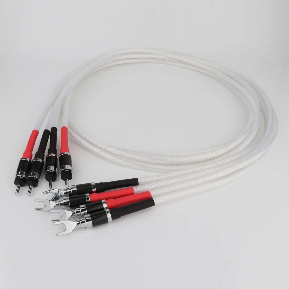 Hi-End 7N OCC Silver Plated HIFI SPeaker cable banana to spade plug Speaker Wire for Audiophiles and HiFi Systems
Hi-End 7N OCC Silver Plated HIFI SPeaker cable banana to spade plug Speaker Wire for Audiophiles and HiFi Systems