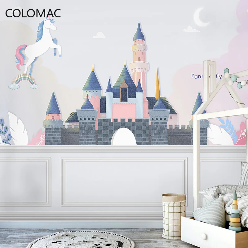 Colomac Custom 3D Unicorn Princess Castle Children's Room Wallpaper Fantasy Fairy Tale Bedroom Bedside Mural Dropshipping
Colomac Custom 3D Unicorn Princess Castle Children's Room Wallpaper Fantasy Fairy Tale Bedroom Bedside Mural Dropshipping