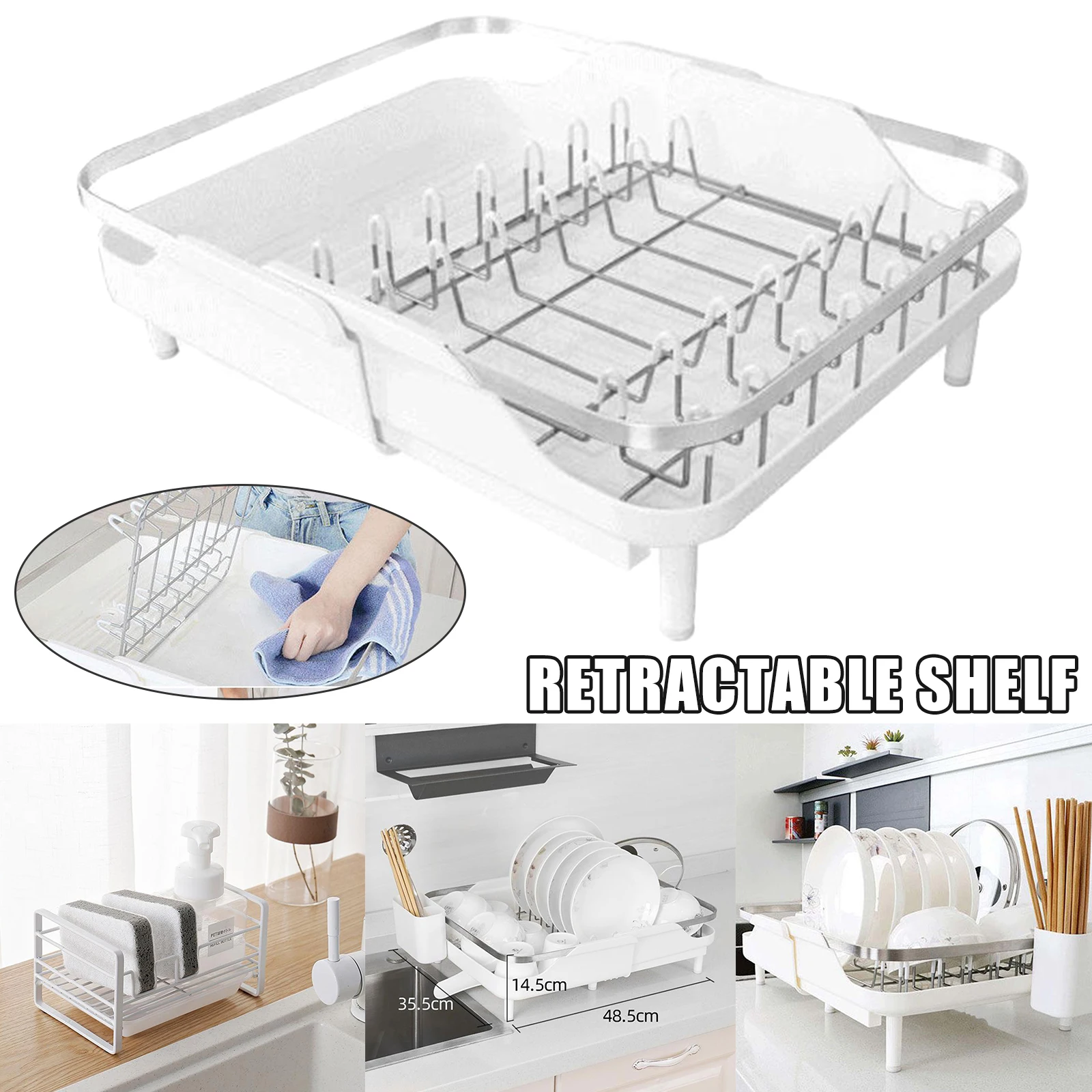 Kitchen Stainless Steel Drain Rack Retractable Kitchen Dishes Holder Plastic Drain Rack SUB Sale
Kitchen Stainless Steel Drain Rack Retractable Kitchen Dishes Holder Plastic Drain Rack SUB Sale