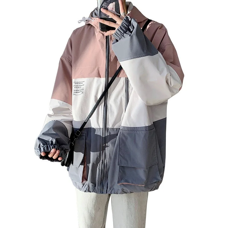 Spring Autumn Jacket Men's Youth Popular Color Matching Tooling Hooded Jacket Red/blue Korean Fashion Casual Male Jackets Tops
Spring Autumn Jacket Men's Youth Popular Color Matching Tooling Hooded Jacket Red/blue Korean Fashion Casual Male Jackets Tops